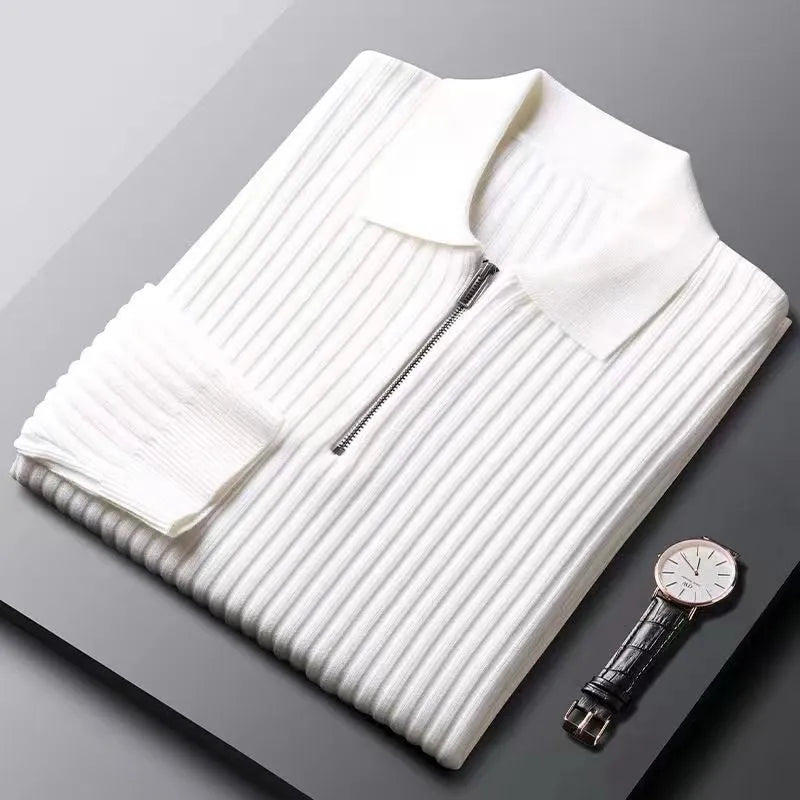 Elvy Paris™ | Polo léger à rayures à manches longues