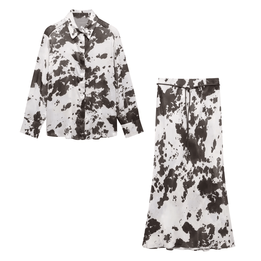 De Paris™ | Ensemble de lin printanier avec impression