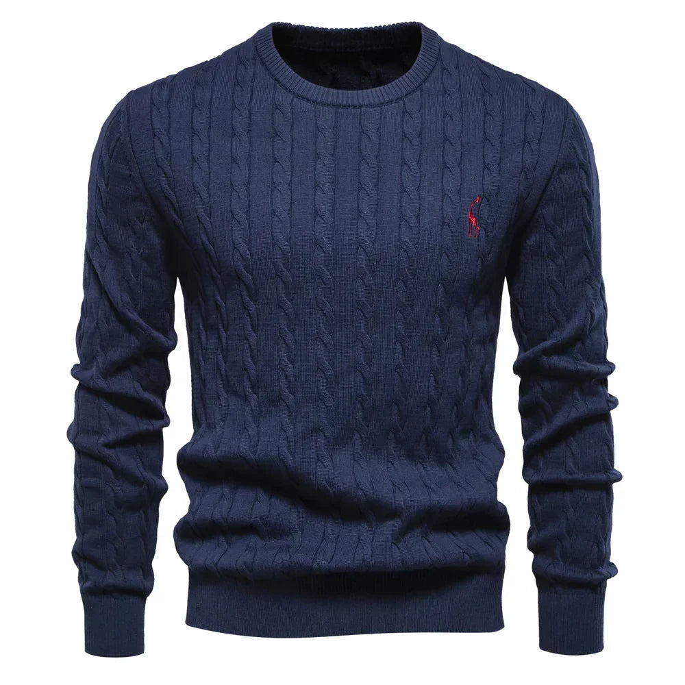 Elvy Paris™ | Pull Tricoté avec Broderie de Girafe