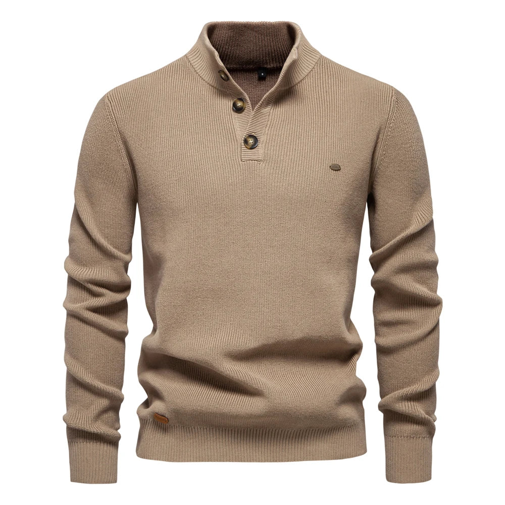 Elvy Paris™ | Pull à boutons tricoté pour hommes