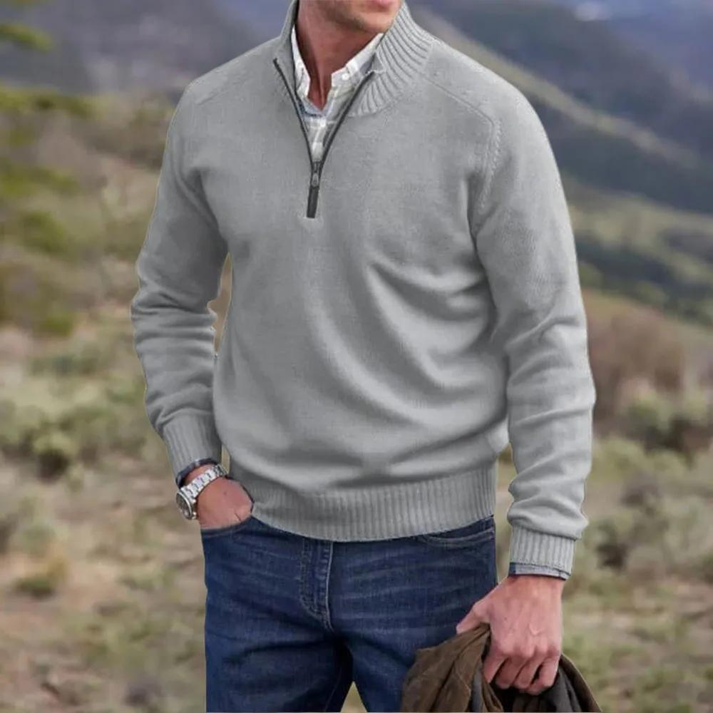 Elvy Paris™ | Pull zippé en cachemire élégant