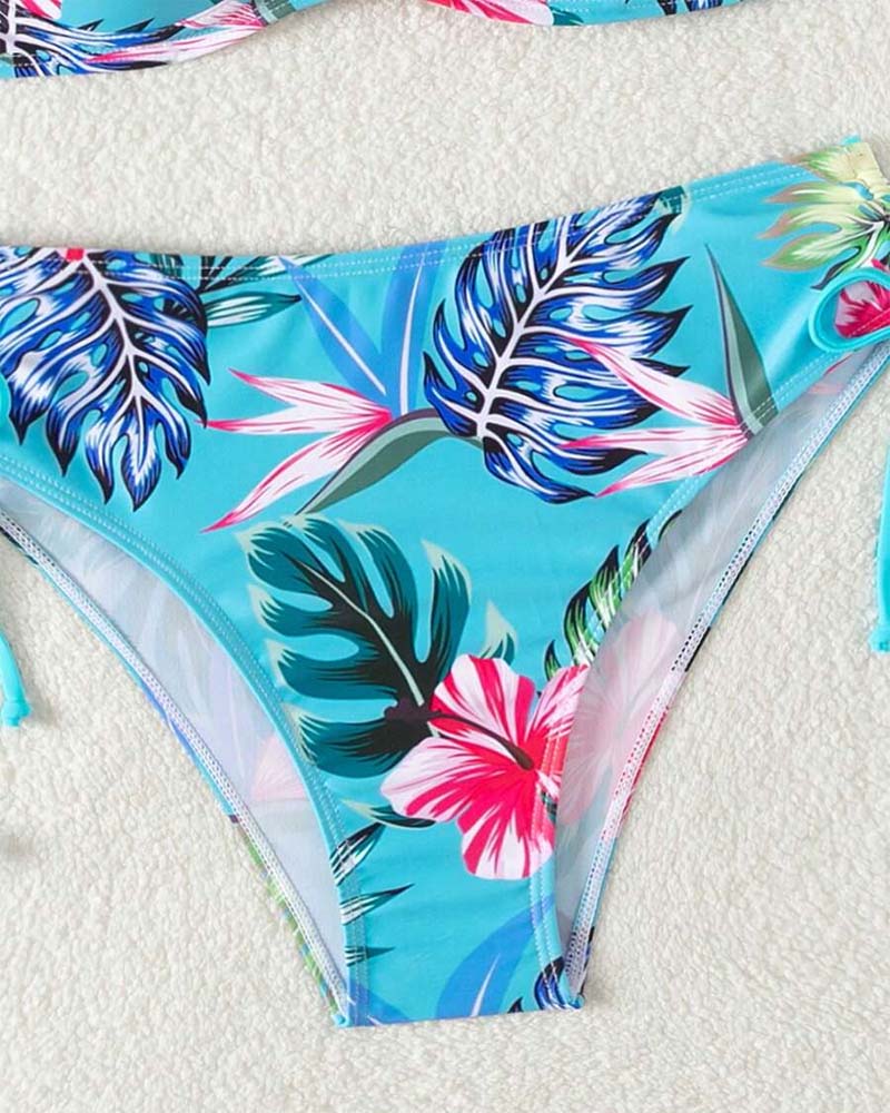 Maillot de Bain Deux Pièces Tendance Imprimé