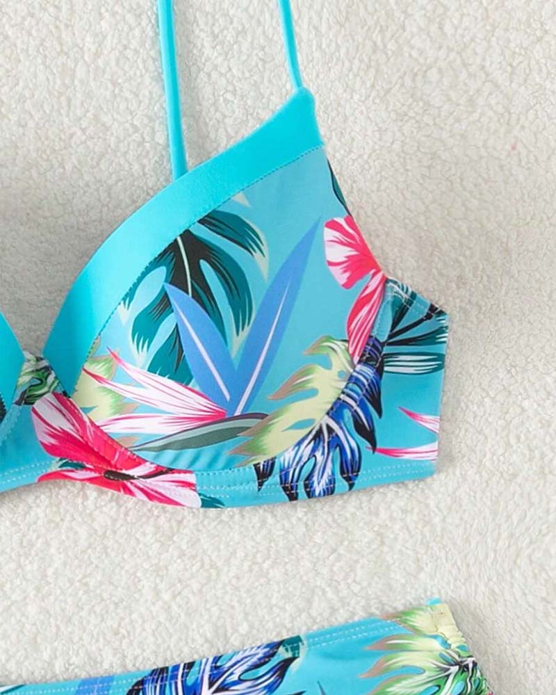 Maillot de Bain Deux Pièces Tendance Imprimé