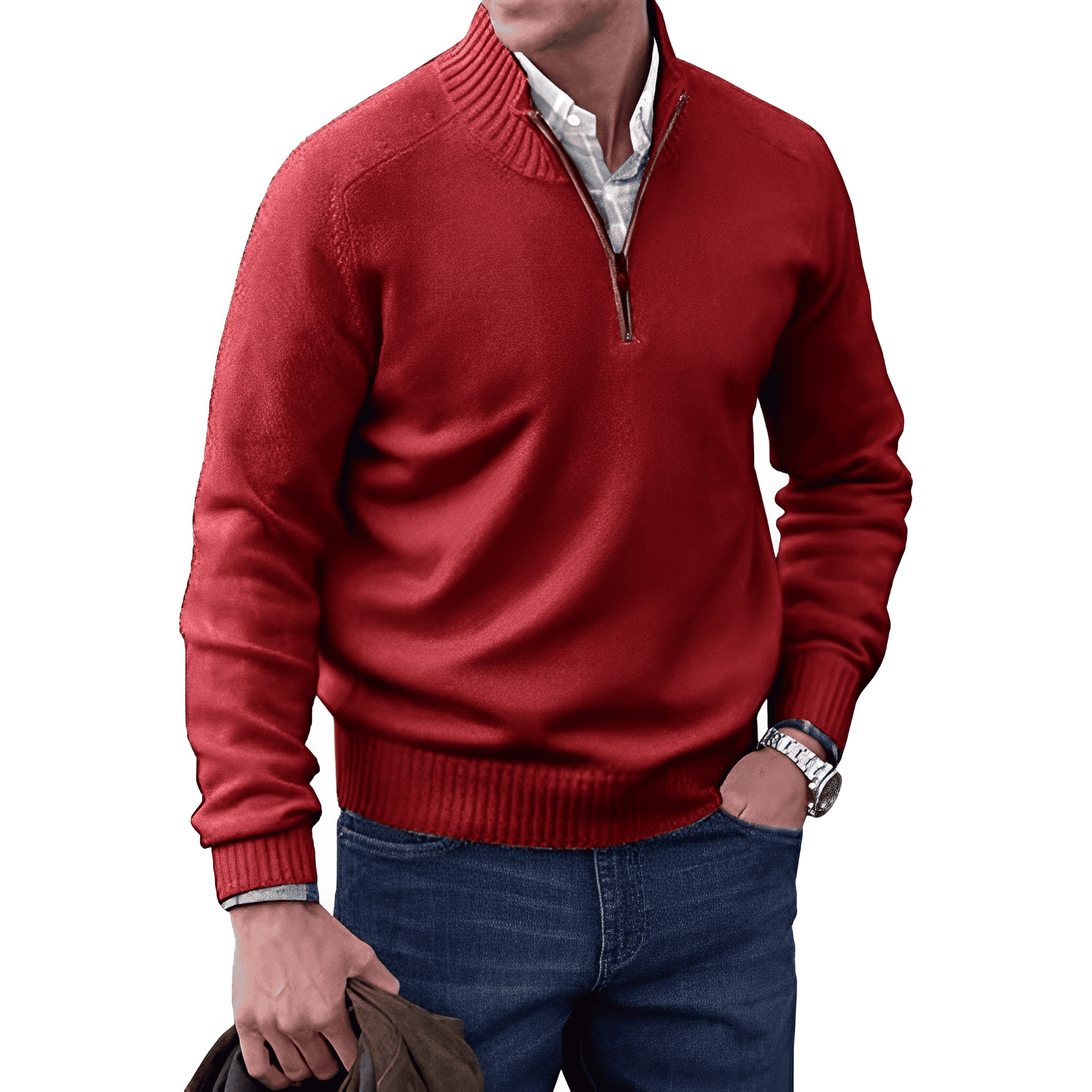 Elvy Paris™ | Pull zippé en cachemire élégant