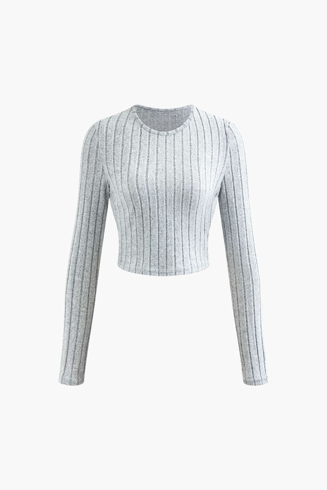 De Paris™ | Ensemble Tricot Côtelé : Haut à Manches Longues et Jupe Fendue