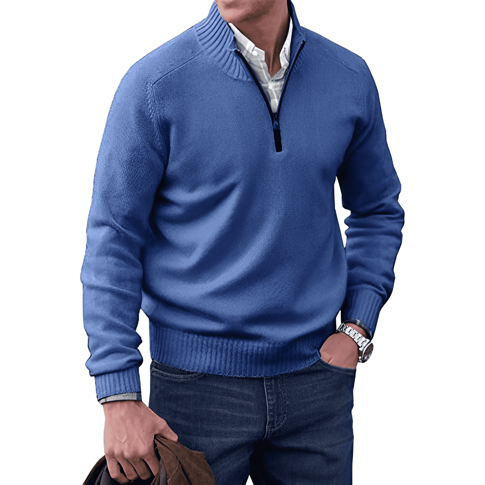 Elvy Paris™ | Pull zippé en cachemire élégant