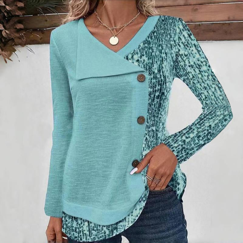 De Paris™ | Blouse Patchwork Dégradée Vintage