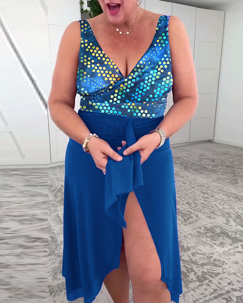 Maillot De Bain Imprimé À Pois Hanche