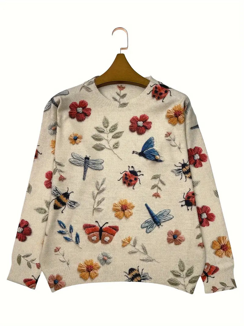 De Paris™ | Pull pour femmes avec impression d'insectes