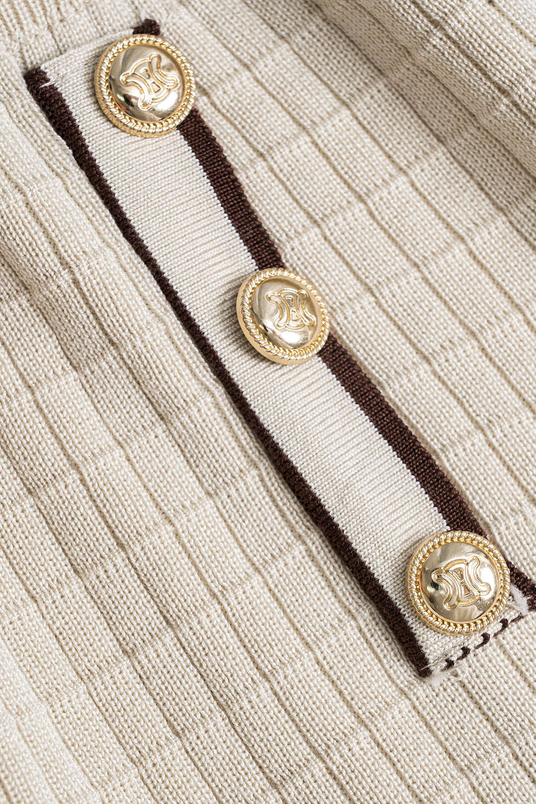 De Paris™ | Ensemble Tricot Métallique : Haut à Boutons et Jupe