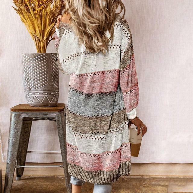 De Paris™ | Cardigan Décontracté Rayé