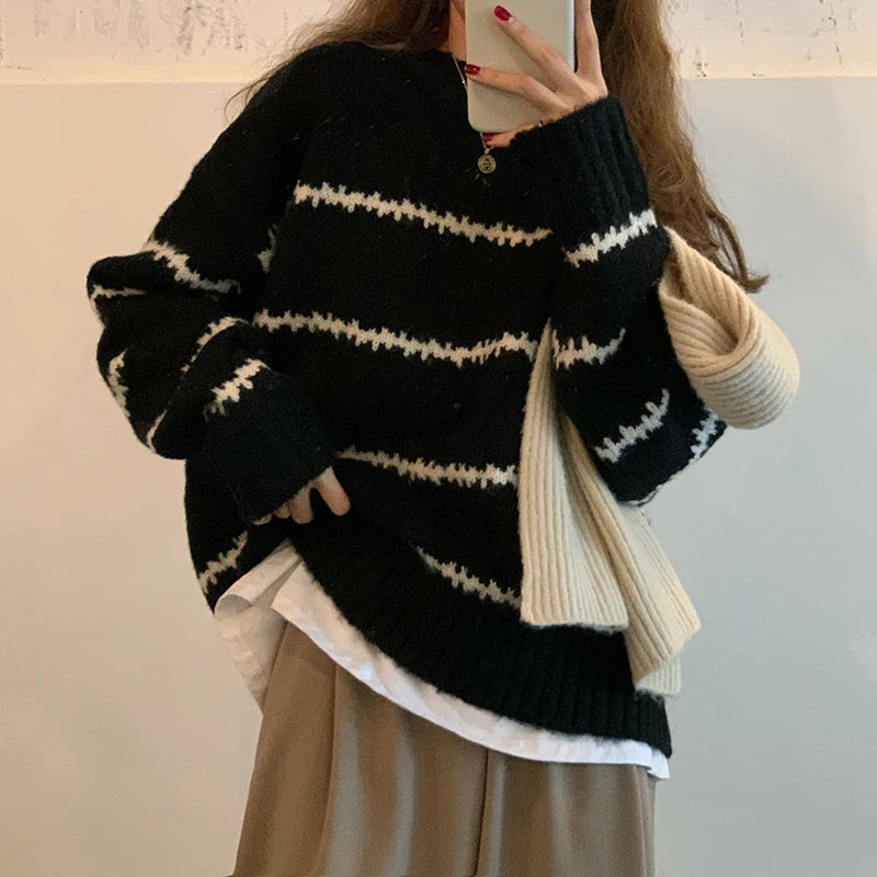 De Paris™ |Pull en tricot décontracté ample