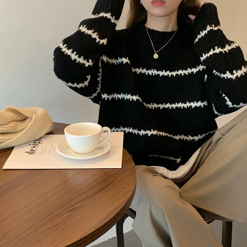 De Paris™ |Pull en tricot décontracté ample
