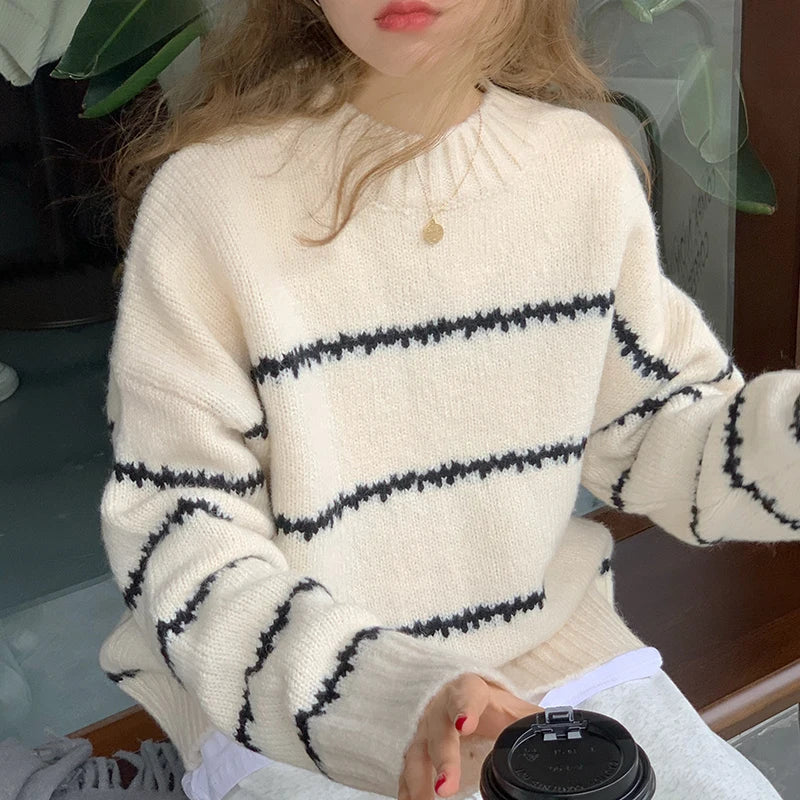 De Paris™ |Pull en tricot décontracté ample