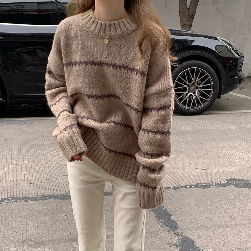 De Paris™ |Pull en tricot décontracté ample