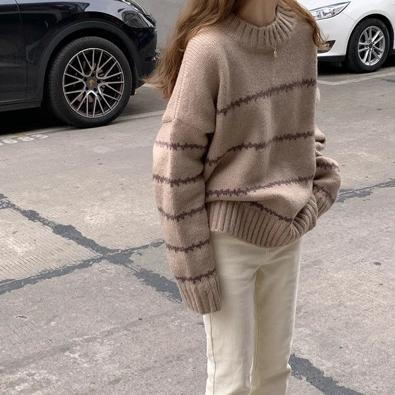 De Paris™ |Pull en tricot décontracté ample