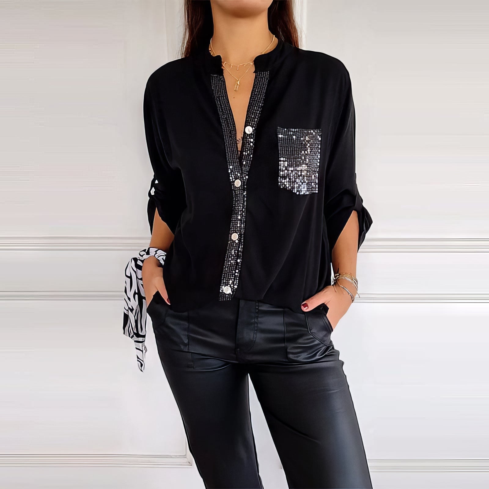 De Paris™ | blouse à paillettes
