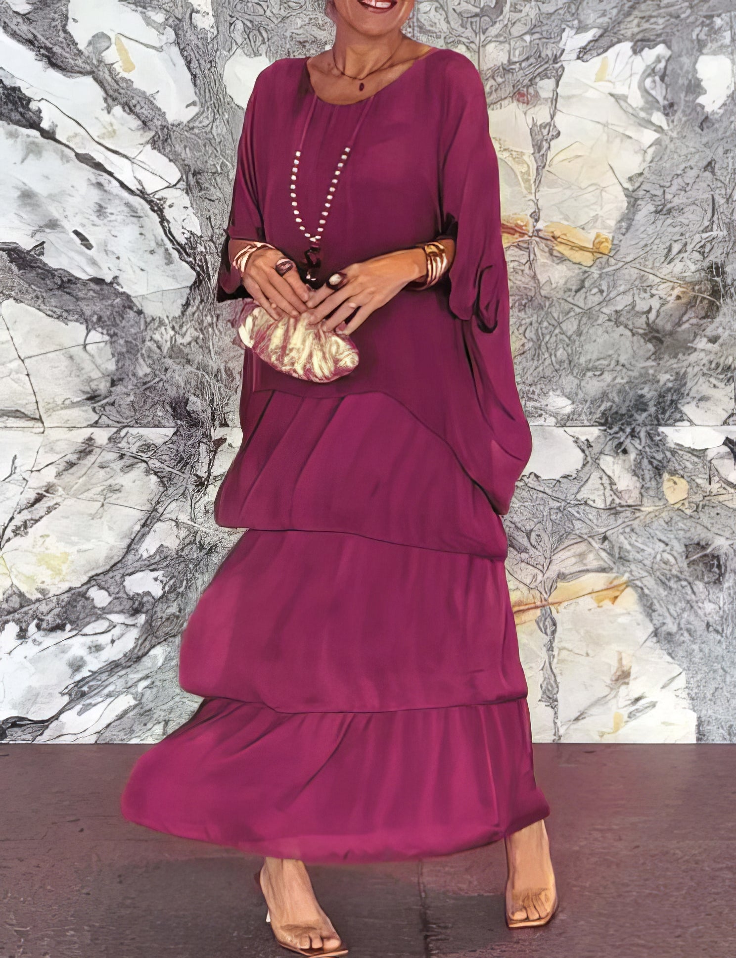 De Paris™ | Élégance Chloé – Robe artistique à coupe ample