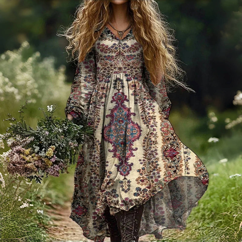 Robe Vintage À Imprimé Floral