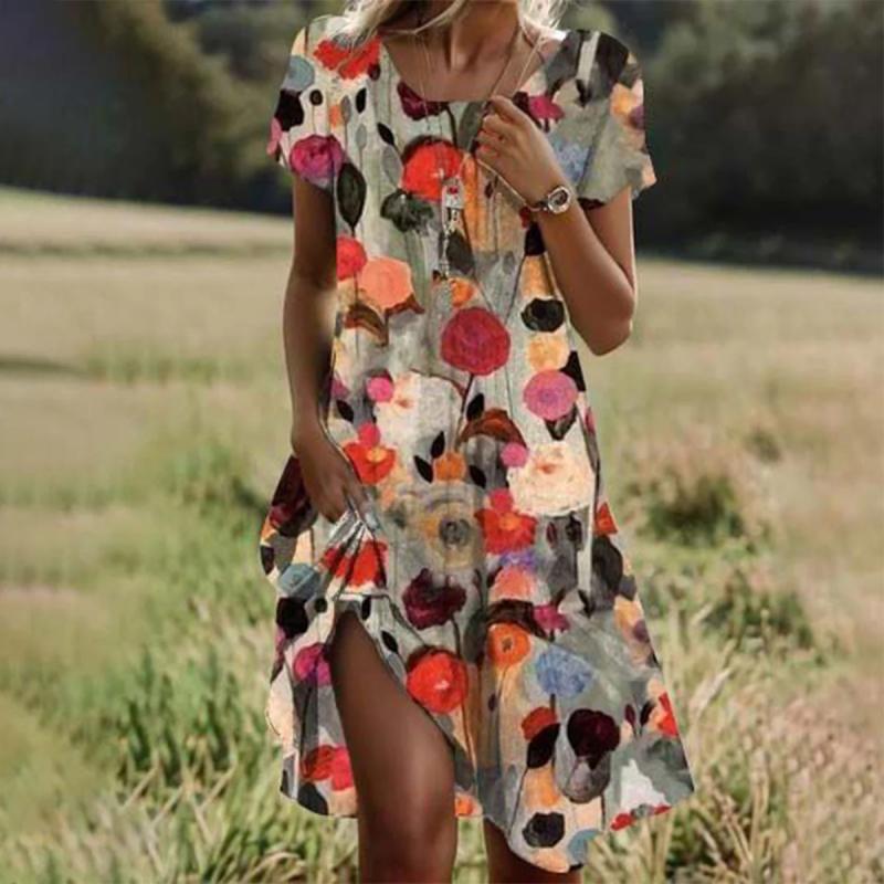 Robe Vintage À Imprimé Floral