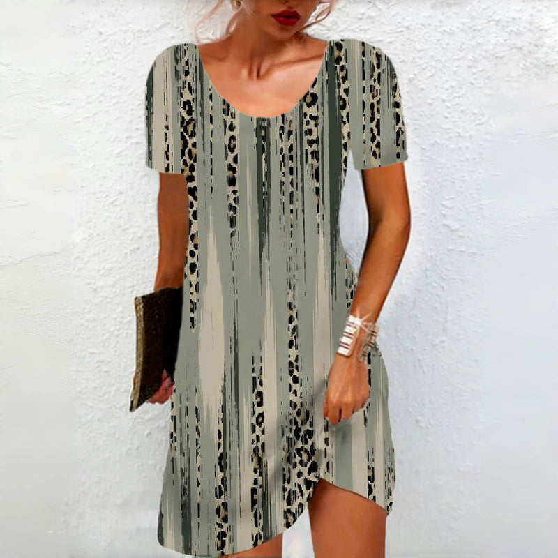 Robe Dégradée À Imprimé Léopard