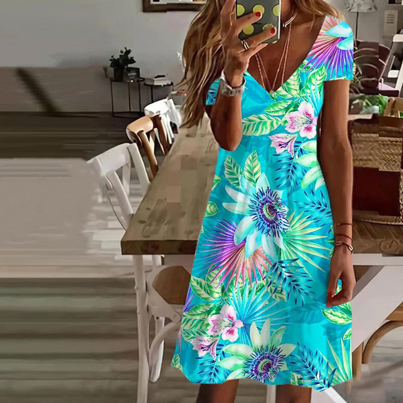 Robe Vintage À Imprimé Floral