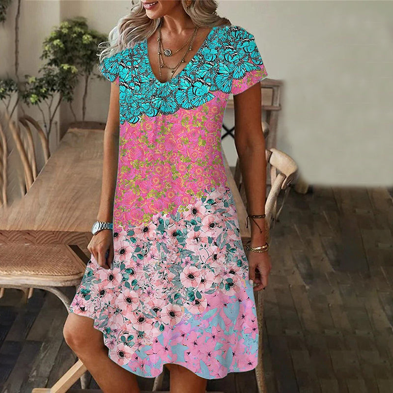 Robe Vintage À Imprimé Floral