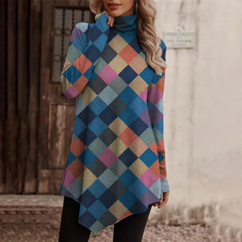 Robe Chemise À Carreaux Colorée