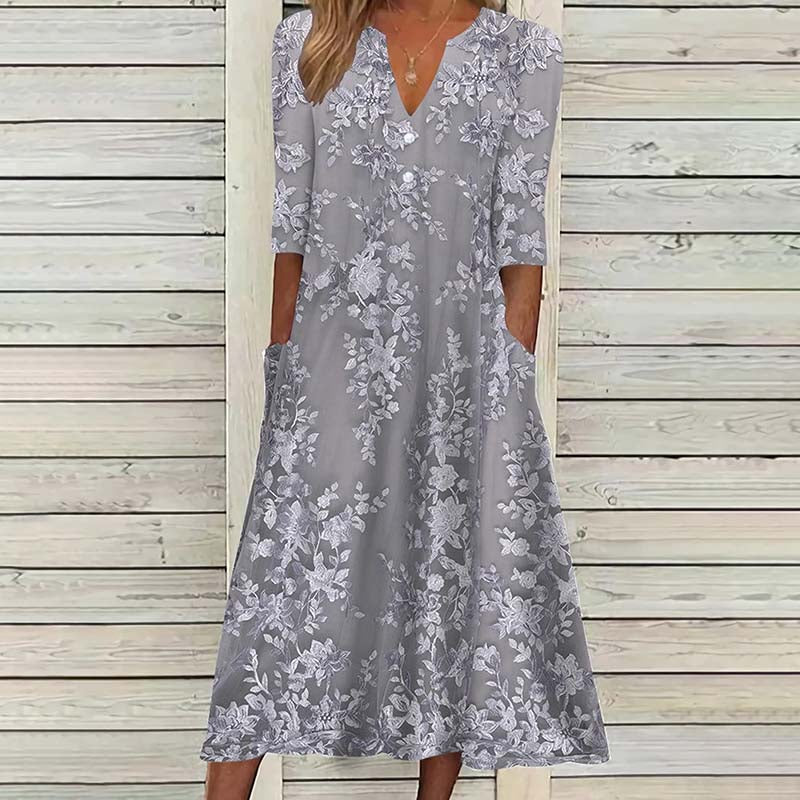 Robe Vintage À Imprimé Floral