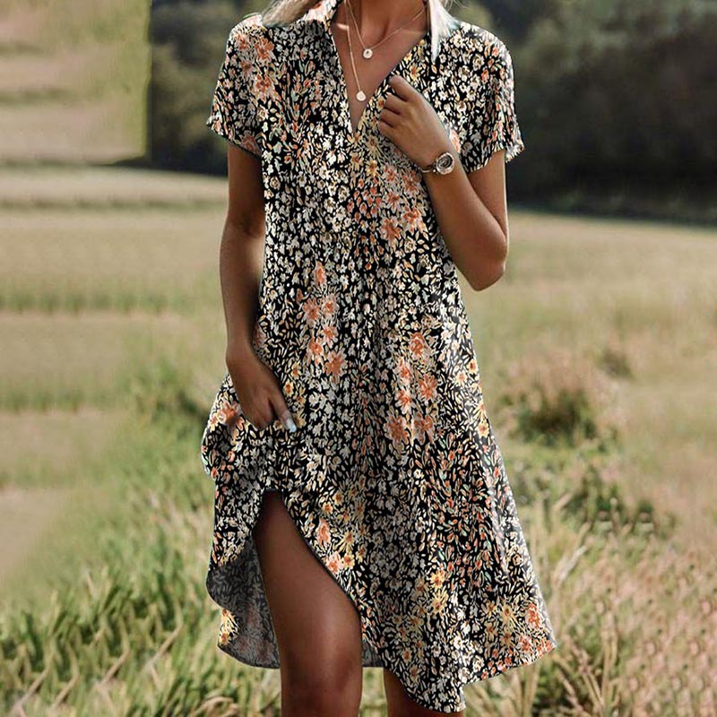 Robe Vintage À Imprimé Floral