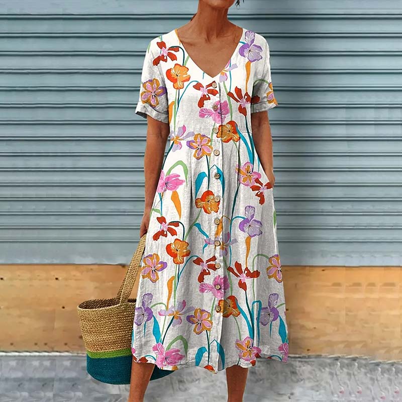 Robe Vintage À Imprimé Floral