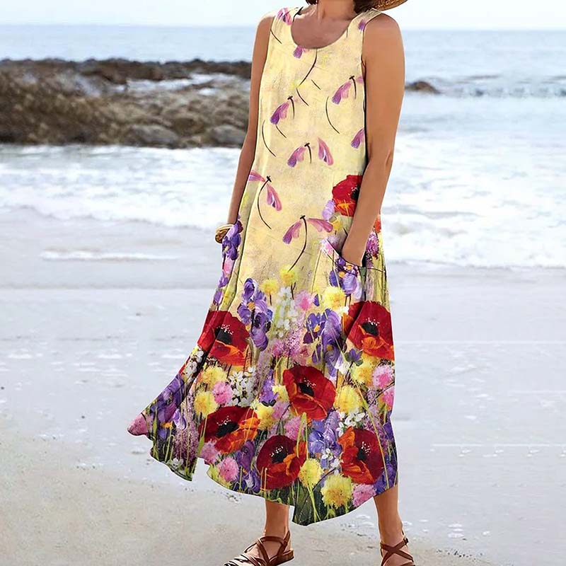 Robe Vintage À Imprimé Floral