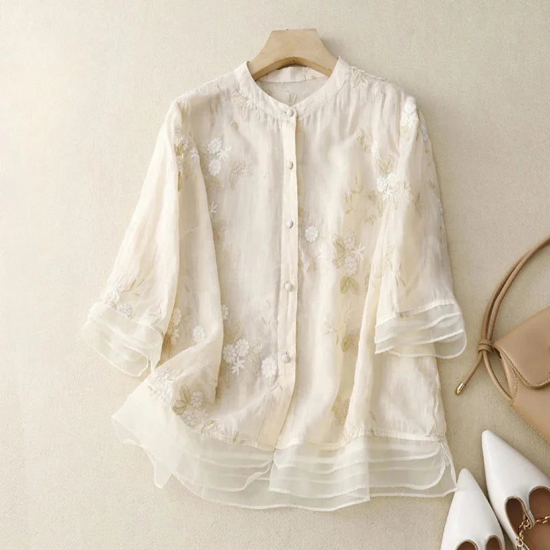 De Paris™  | Blouse brodée