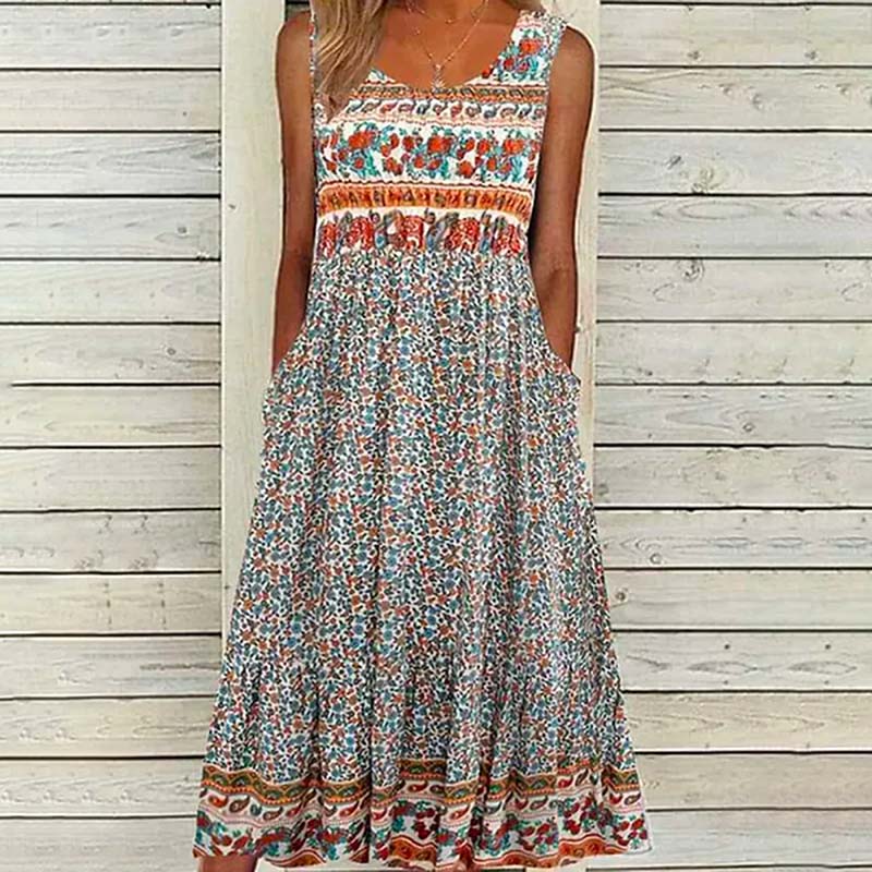Robe Vintage À Imprimé Floral