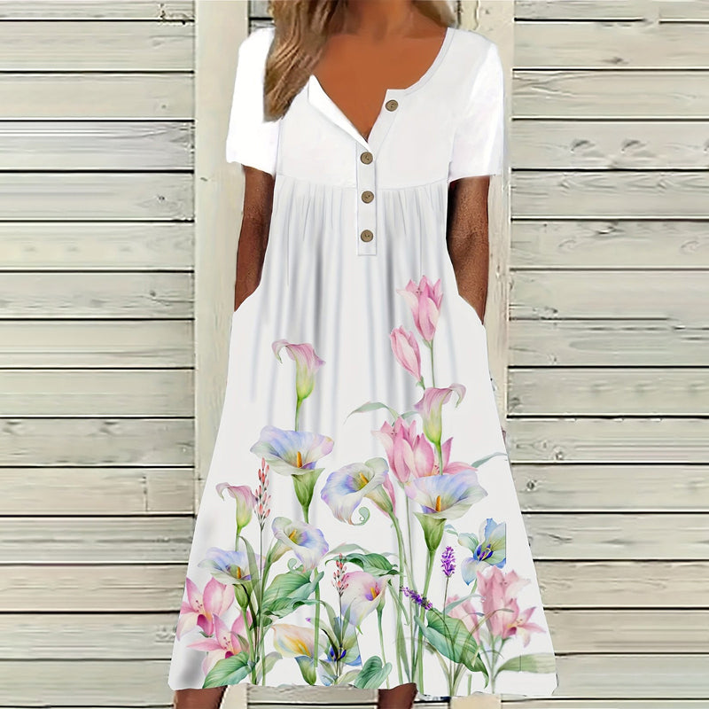 Robe Vintage À Imprimé Floral