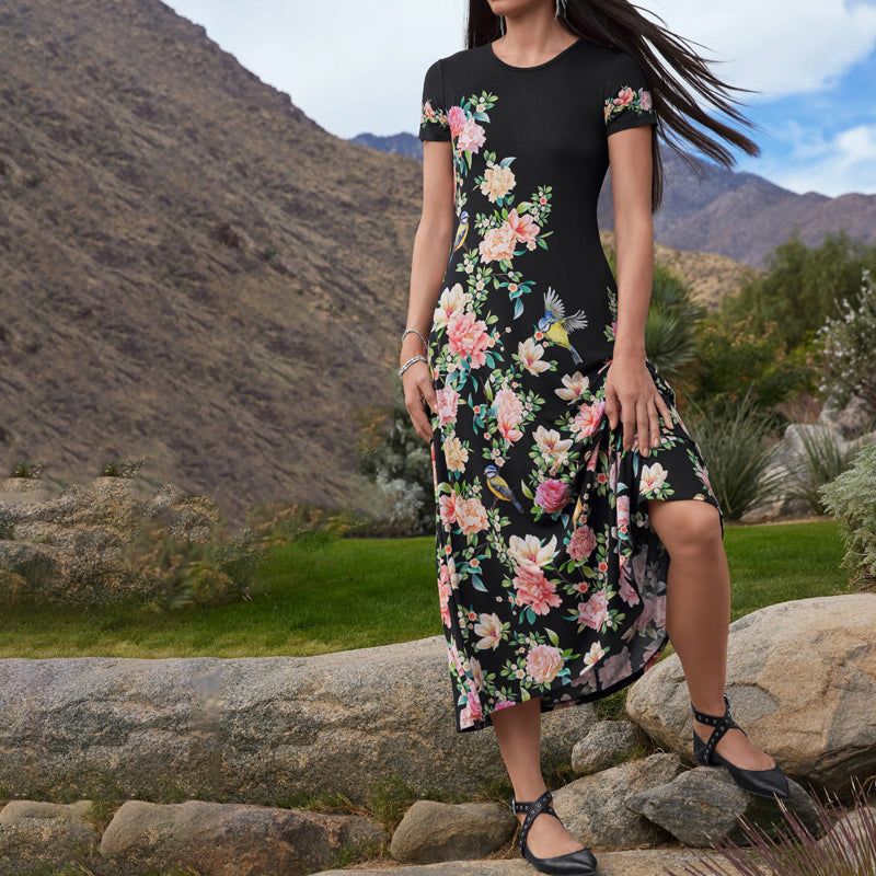 Robe Vintage À Imprimé Floral