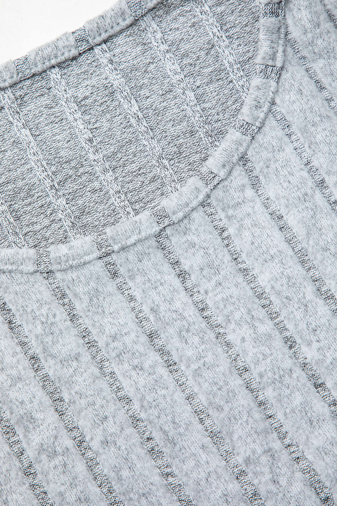 De Paris™ | Ensemble Tricot Côtelé : Haut à Manches Longues et Jupe Fendue