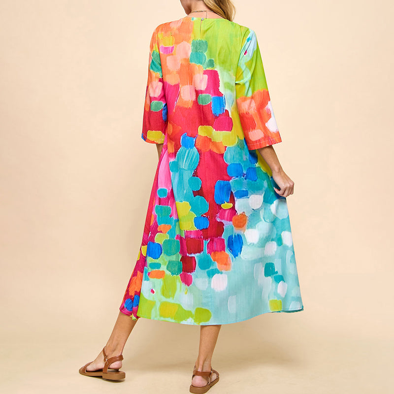 Robe Colorée À La Mode