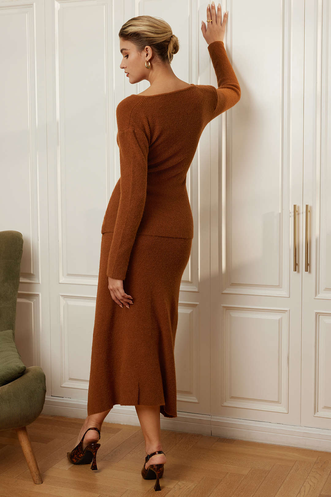 De Paris™ | Ensemble Pull Découpé et Jupe
