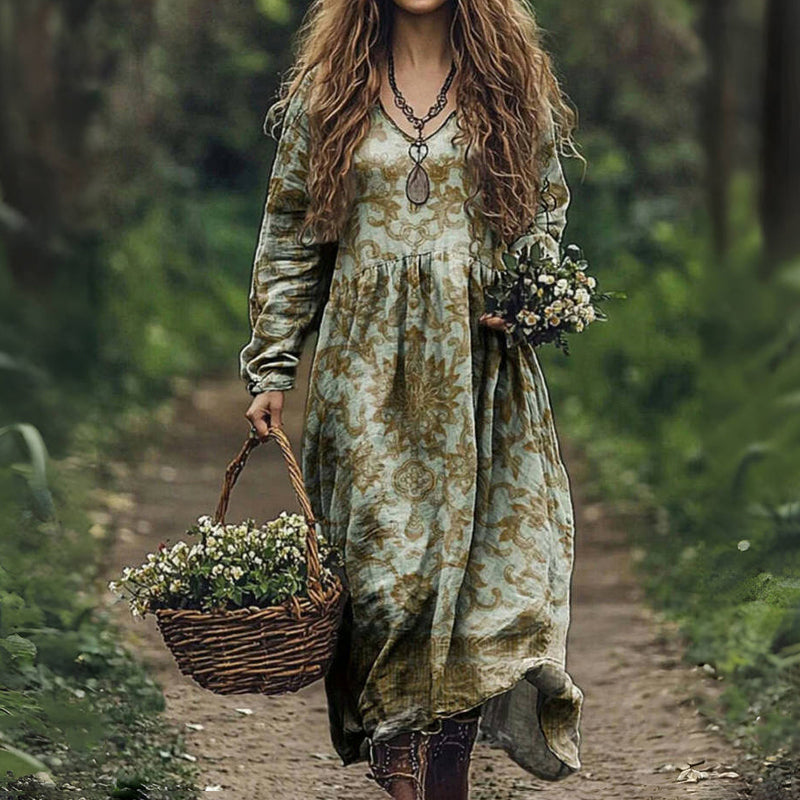 Robe À Imprimé Ethnique Vintage