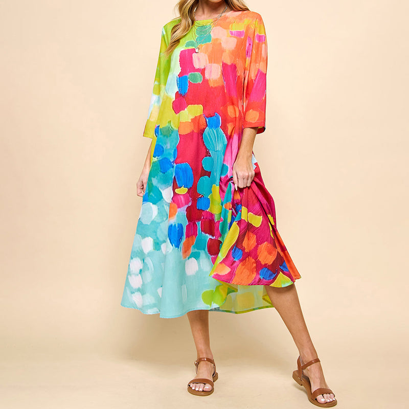 Robe Colorée À La Mode