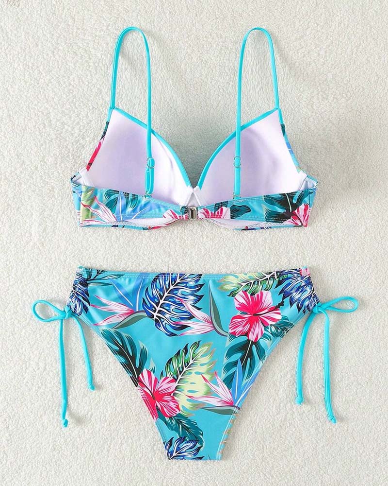 Maillot de Bain Deux Pièces Tendance Imprimé