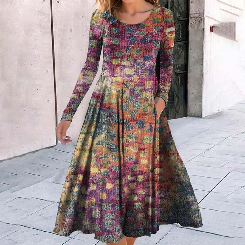 Robe Dégradée Colorée Vintage