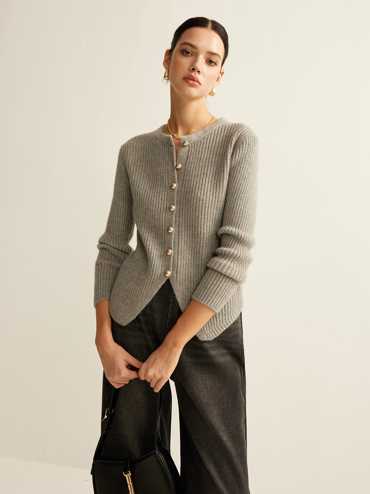 De Paris™ | Cardigan fendu à boutons