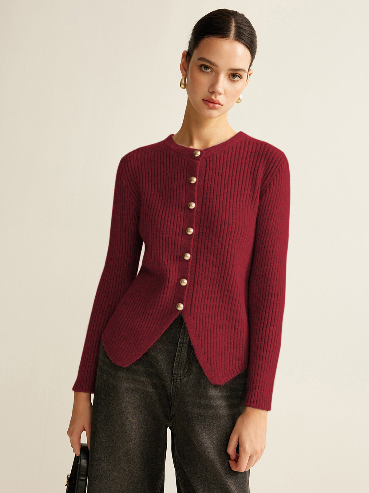 De Paris™ | Cardigan fendu à boutons