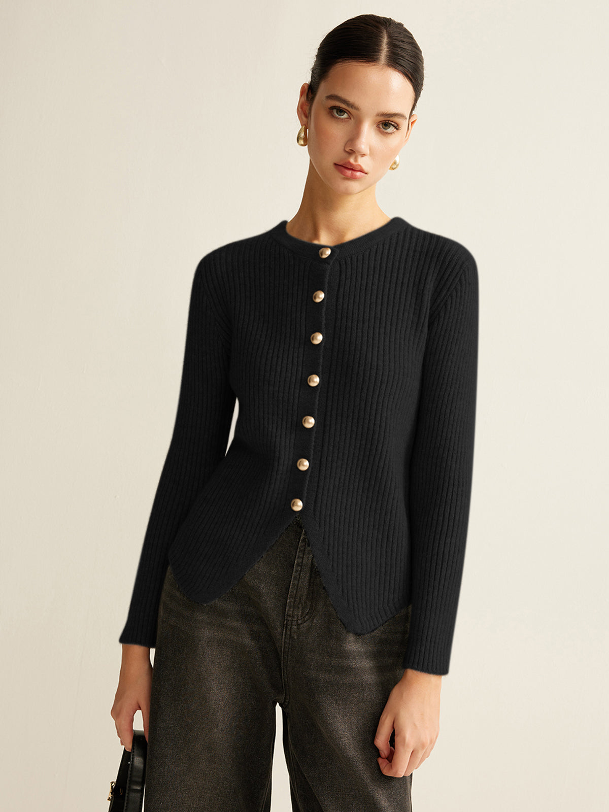 De Paris™ | Cardigan fendu à boutons