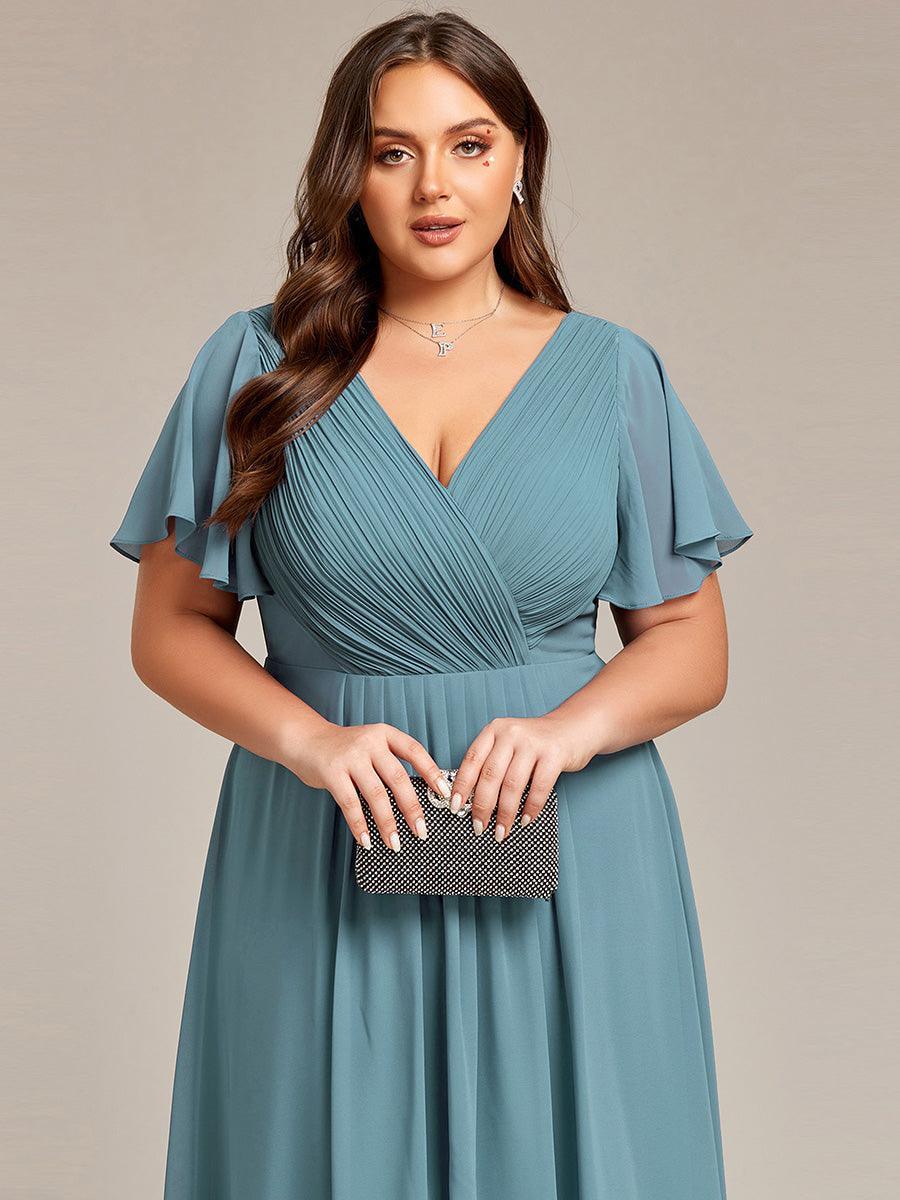 De Paris™  | Robe d'invité de mariage chic à col en V