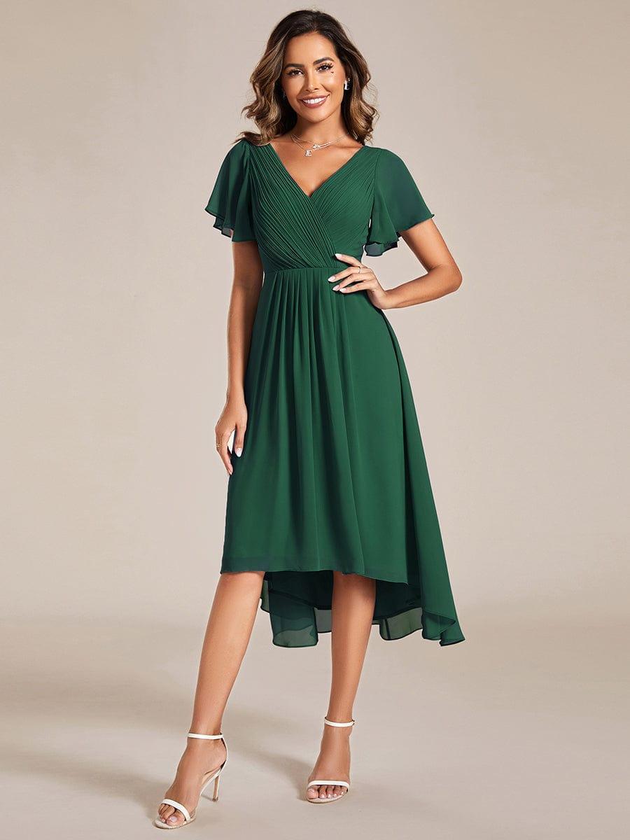 De Paris™  | Robe d'invité de mariage chic à col en V