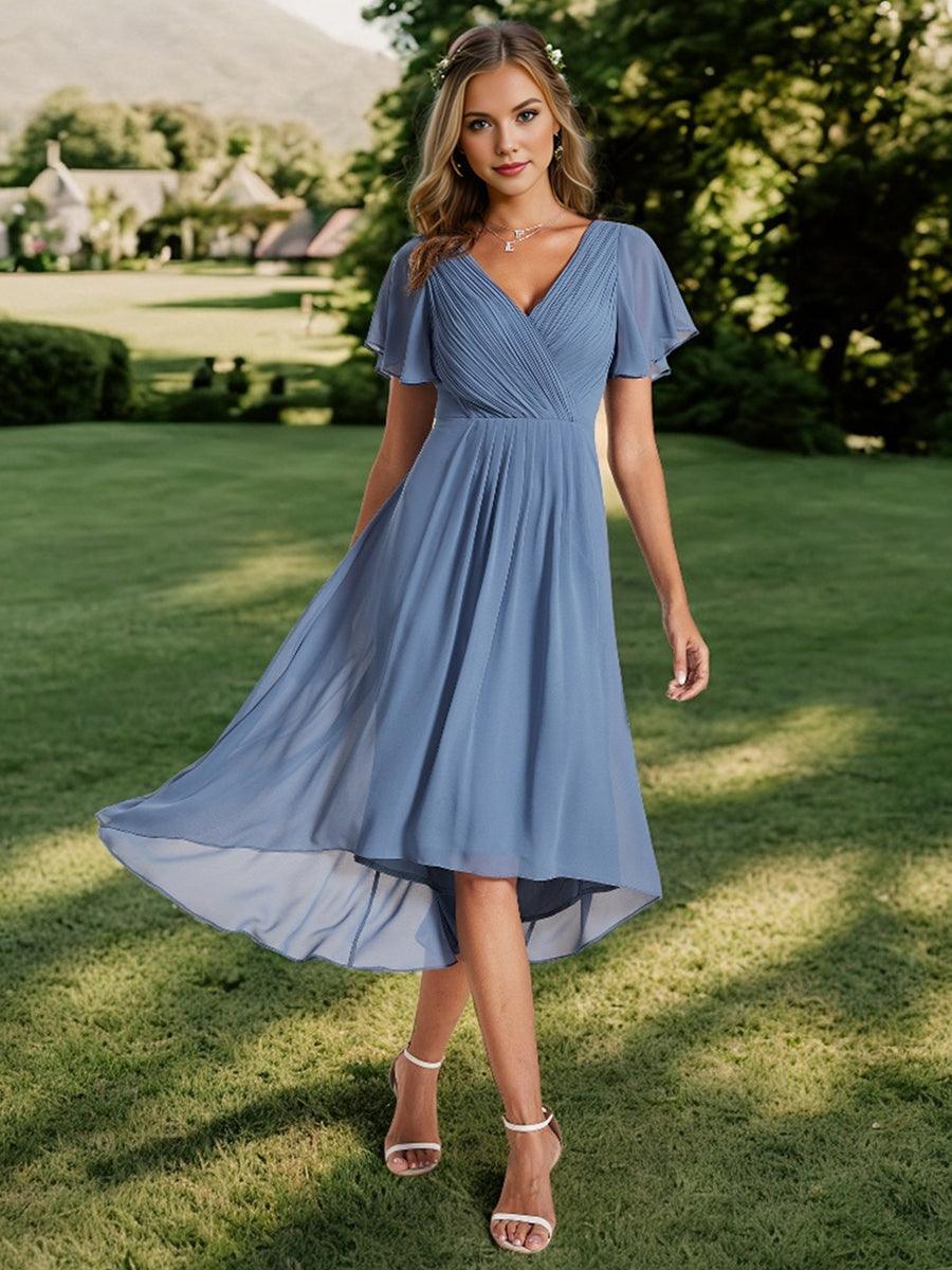 De Paris™  | Robe d'invité de mariage chic à col en V