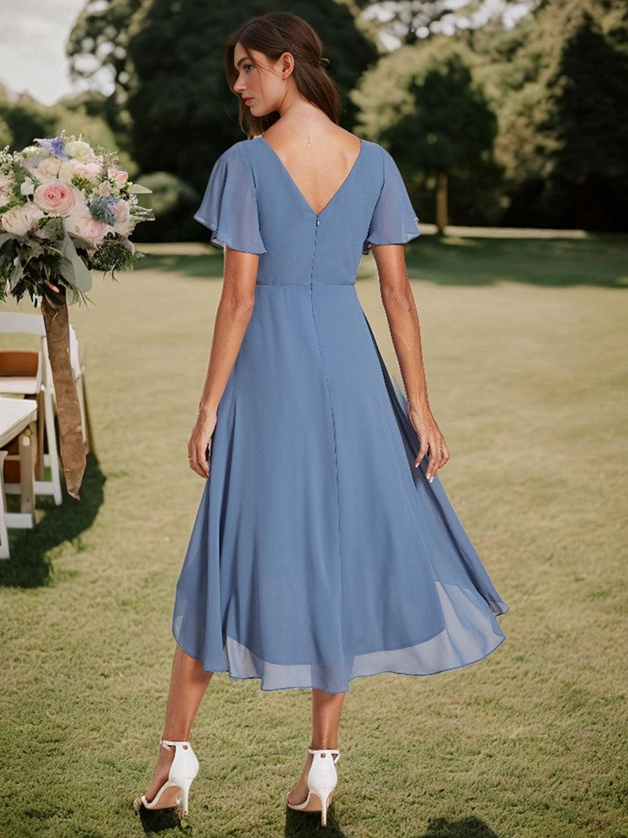 De Paris™  | Robe d'invité de mariage chic à col en V